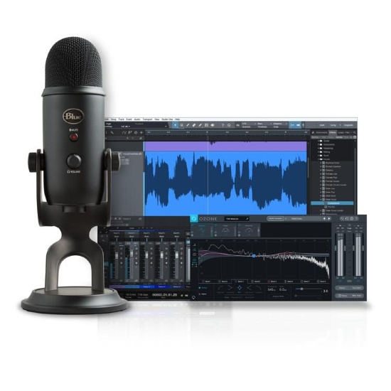 Blue Yeti Blackout Studio Легендарный USB-микрофон с режимами записи: стерео, кардиоидный, всенаправленный и двунаправленный. Идеален для домашней студии и записи музыки, а также для проведения интервью и конференций. В комплекте дополнительный аудио софт от Presonus и iZotope
