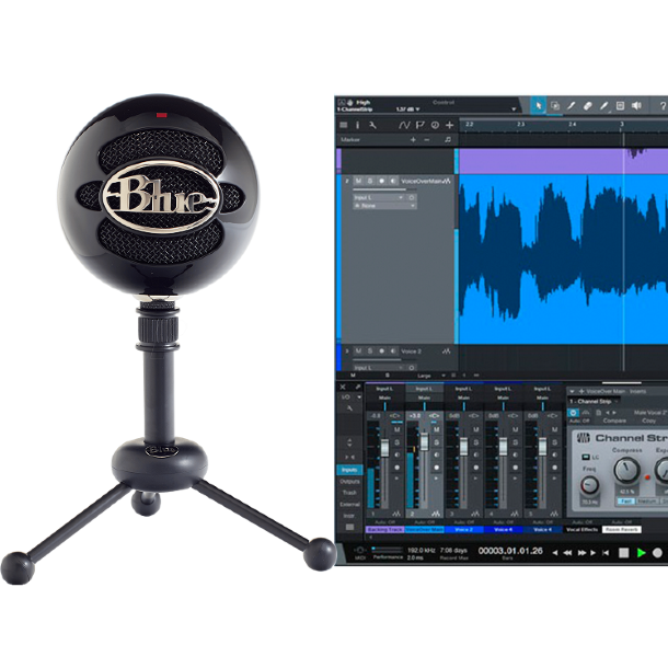 Blue Snowball Studio USB-микрофон (2 капсюля), для подкастов, конференций, домашнего и студийного использования, можно использовать с iPad