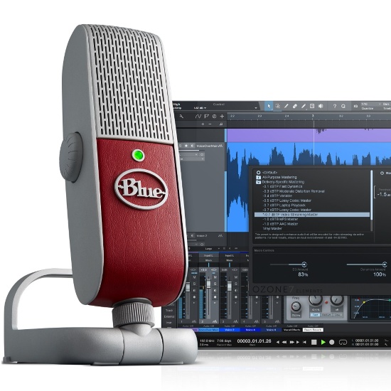Blue Raspberry Studio Лучший мобильный USB микрофон для PC, Mac, iPhone и iPad